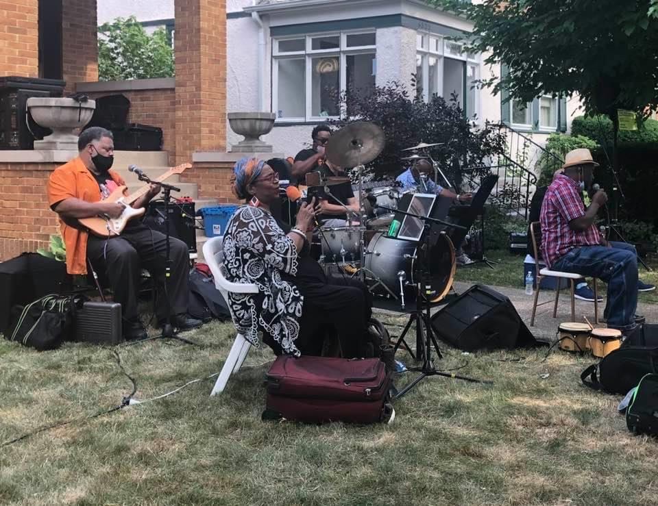 porch party event with Lynne Jordan and the Shivers